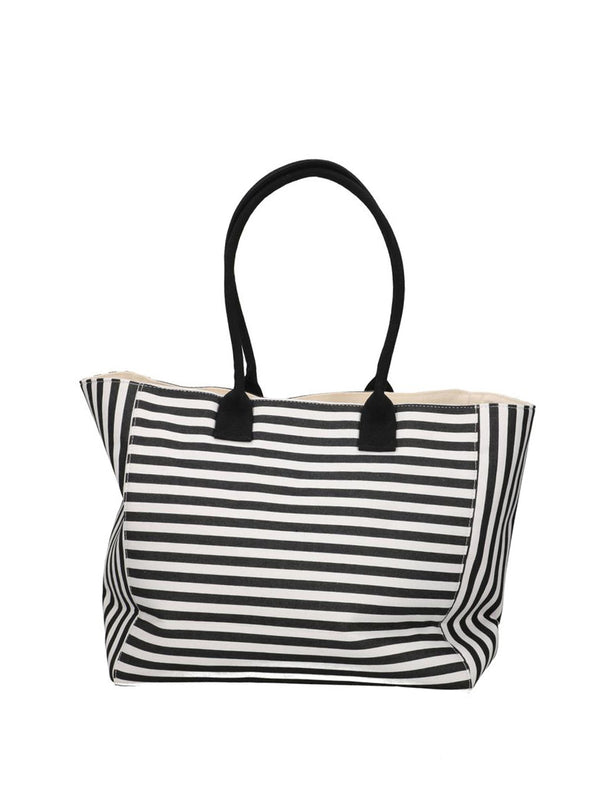 LIUJO BEACHWEAR Borsa A ManoTote Bag Grande Liu Jo - Nero/Bianco