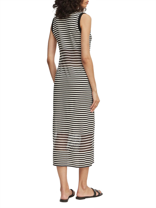 LIUJO BEACHWEAR Abito Liu Jo Lungo A Righe - Nero Bianco