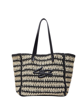 LIUJO BEACHWEAR Borsa Tote Media In Paglia Liu Jo - Neutro