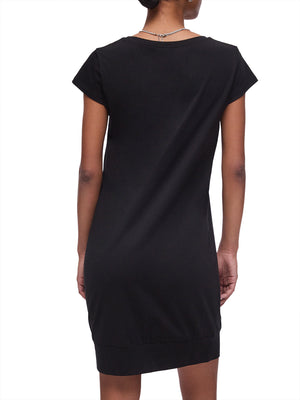 LIUJO BEACHWEAR Abito Corto Con Maxi Logo Liu Jo - Nero