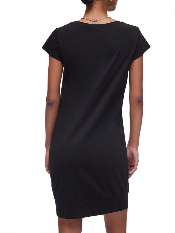 LIUJO BEACHWEAR Abito Corto Con Maxi Logo Liu Jo - Nero