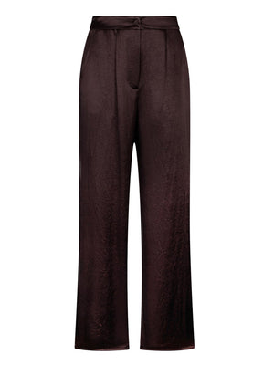 LIU.JO BLACK Pantalone Liu Jo In Raso Con Spacchetti - Marrone