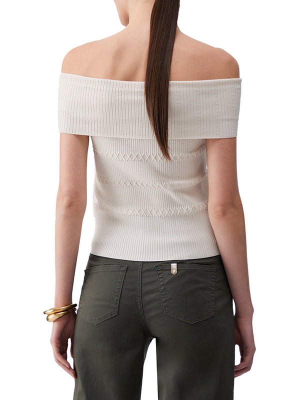 Liu Jo Top Bardot In Maglia Liu Jo - Cappuccino