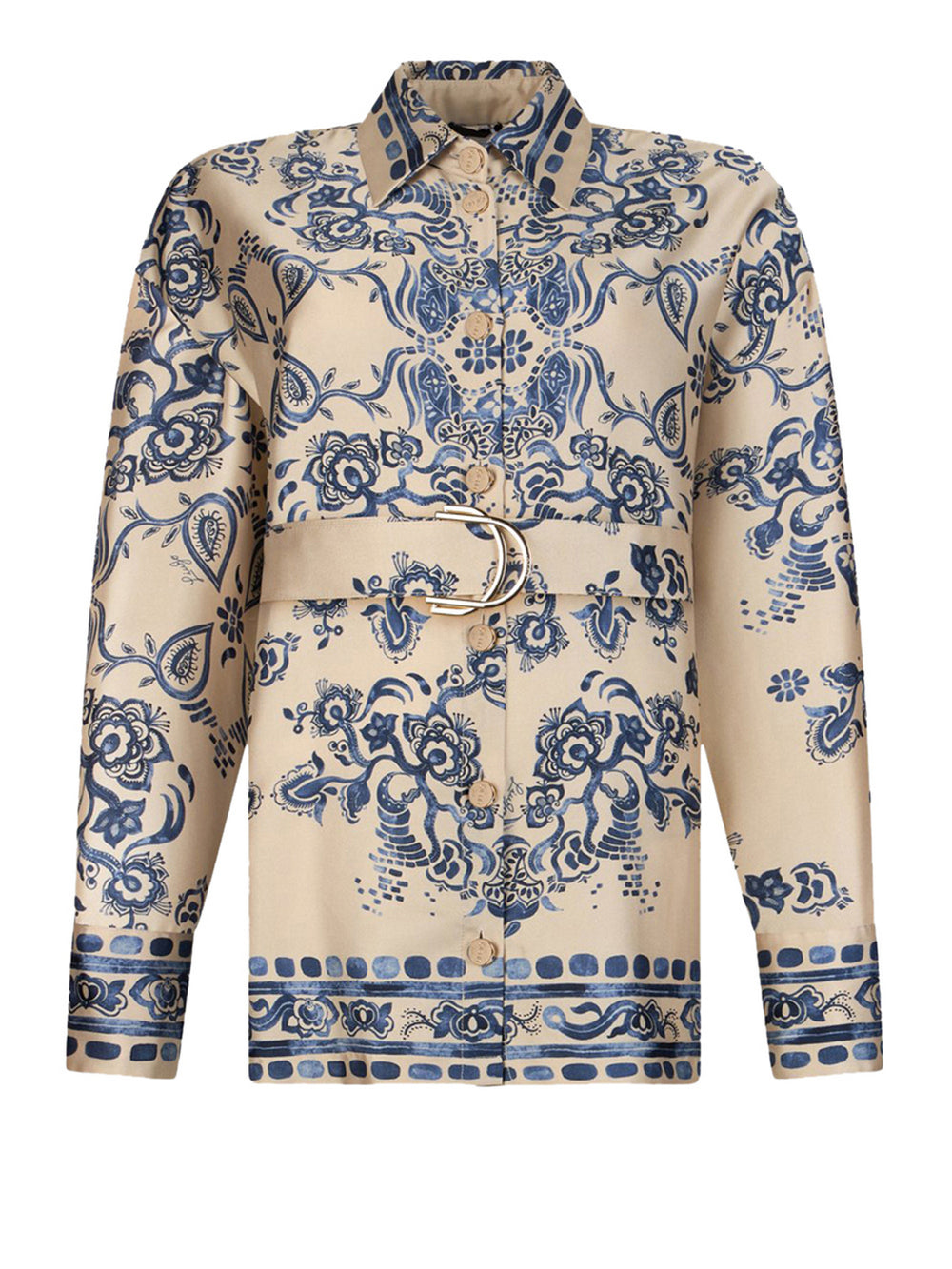 Liu Jo Camicia Liu Jo Stampa Foulard - Avorio/Azzurro