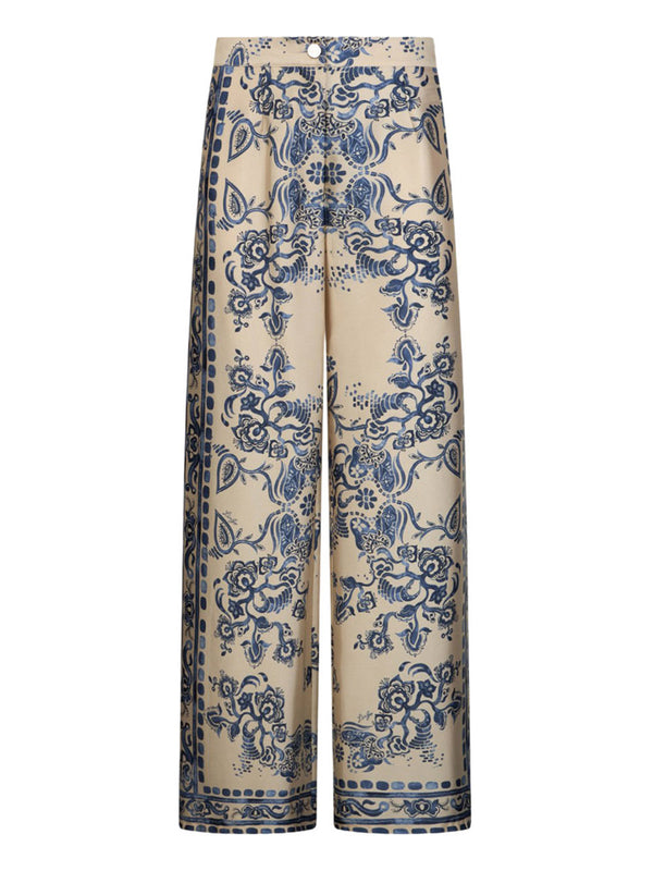 LIU.JO BLACK Pantalone Liu Jo Con Stampa Foulard - Azzurro
