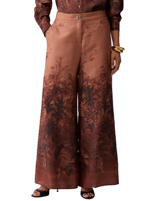 LIU.JO BLACK Pantalone Liu Jo In Twill Stampato - Marrone