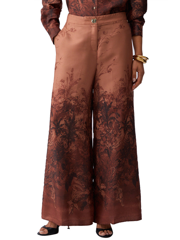 LIU.JO BLACK Pantalone Liu Jo In Twill Stampato - Marrone