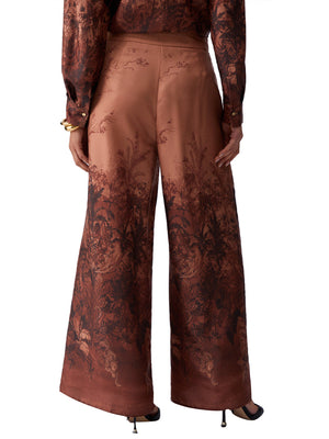 LIU.JO BLACK Pantalone Liu Jo In Twill Stampato - Marrone