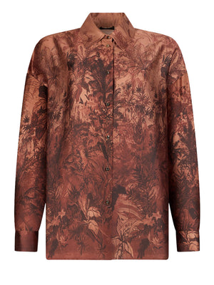LIU.JO BLACK Camicia Liu Jo In Twill Stampato - Marrone