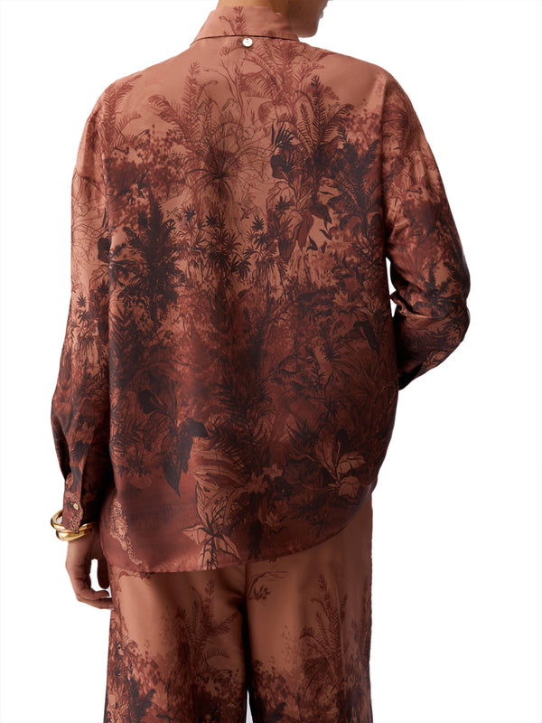 LIU.JO BLACK Camicia Liu Jo In Twill Stampato - Marrone