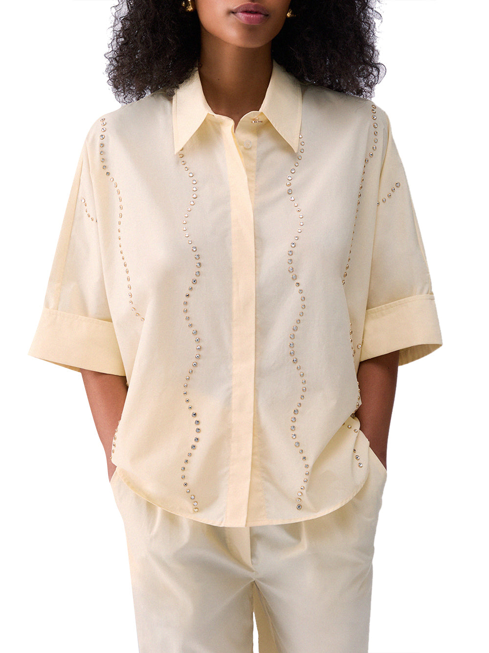 LIU.JO BLACK Camicia Liu Jo Con Applicazioni Gioiello - Giallo