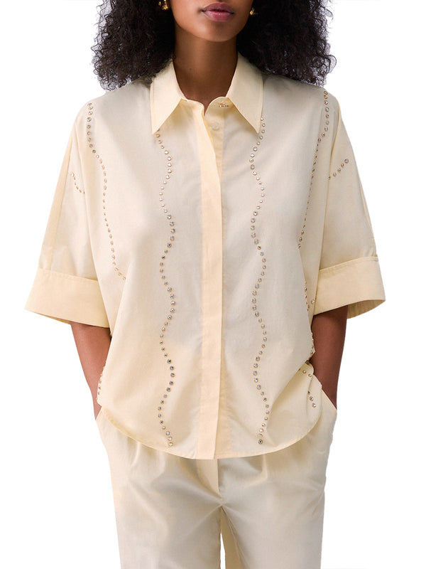 LIU.JO BLACK Camicia Liu Jo Con Applicazioni Gioiello - Giallo