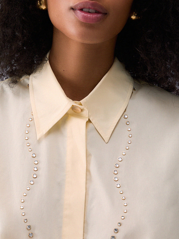 LIU.JO BLACK Camicia Liu Jo Con Applicazioni Gioiello - Giallo