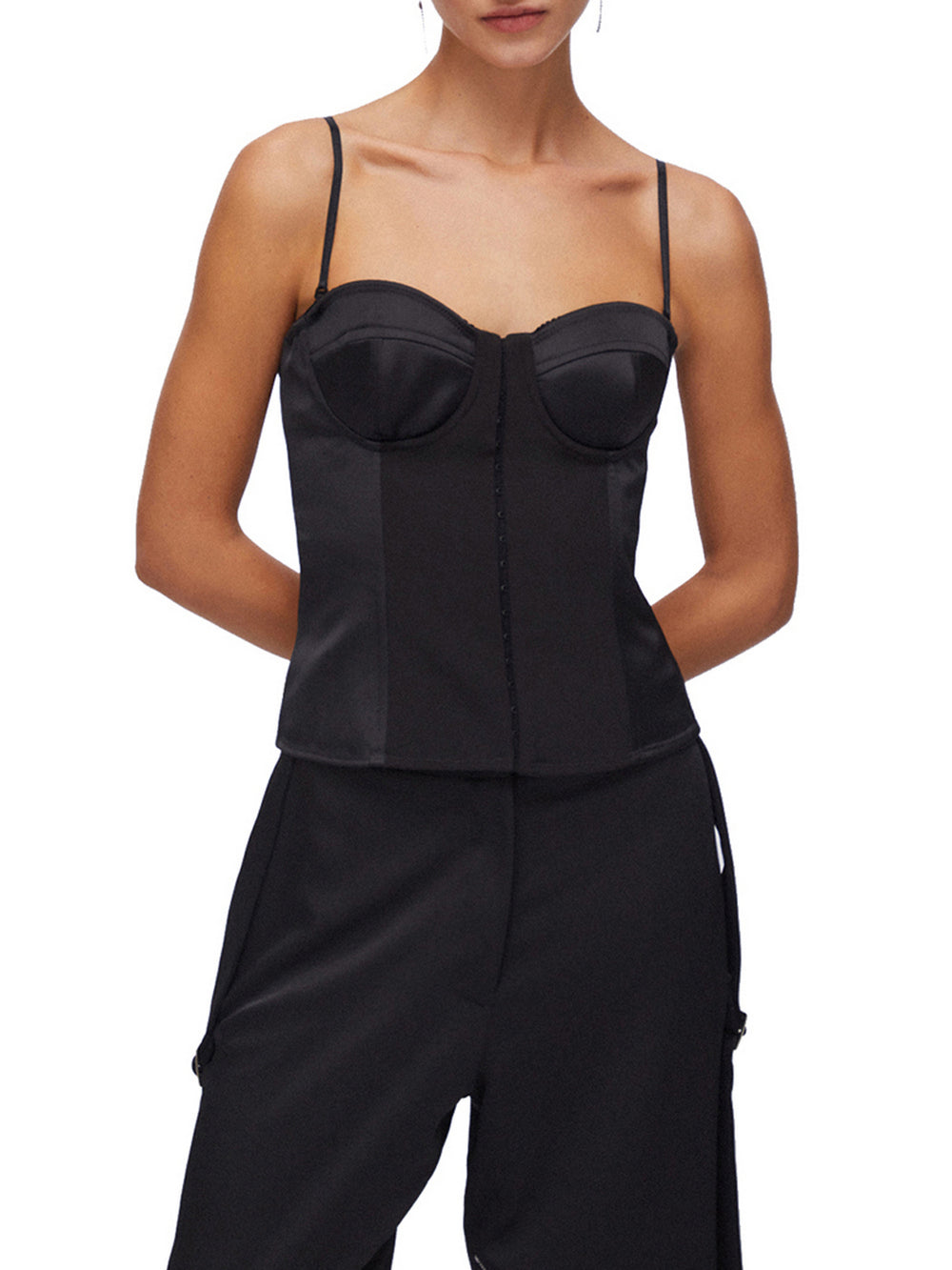 Liu Jo Top Bustier In Raso Liu Jo - Nero