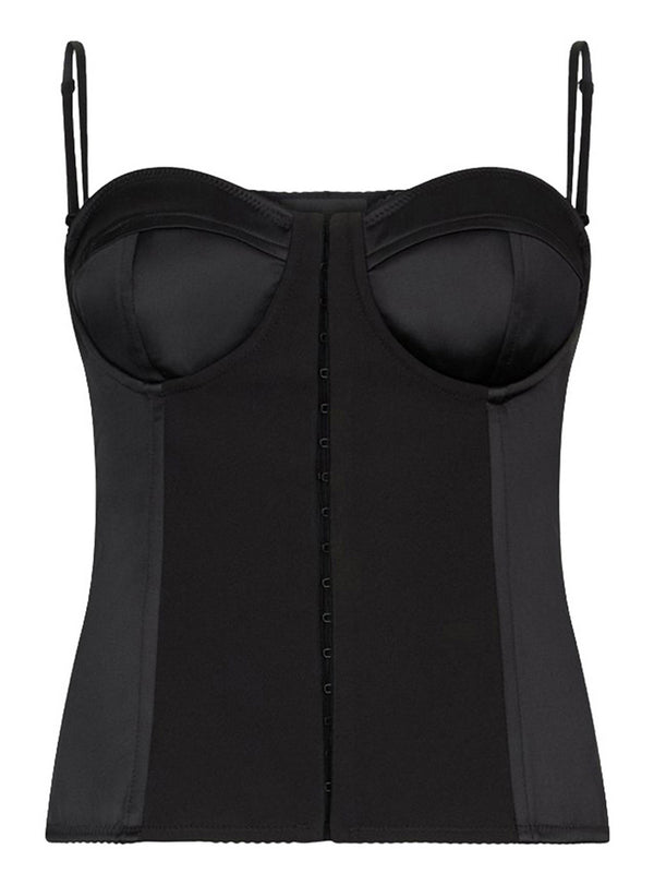Liu Jo Top Bustier In Raso Liu Jo - Nero