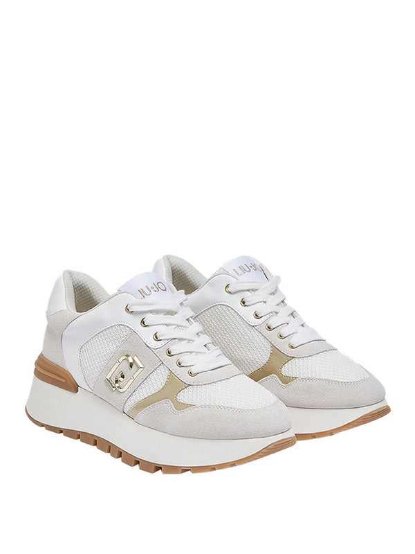 Liu Jo Sneakers Liu Jo Platform In Suede E Mesh - Bianco