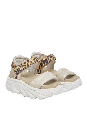 Liu Jo Sandalo Chunky Liu Jo Con Dettaglio Animalier - Leopardato/Beige