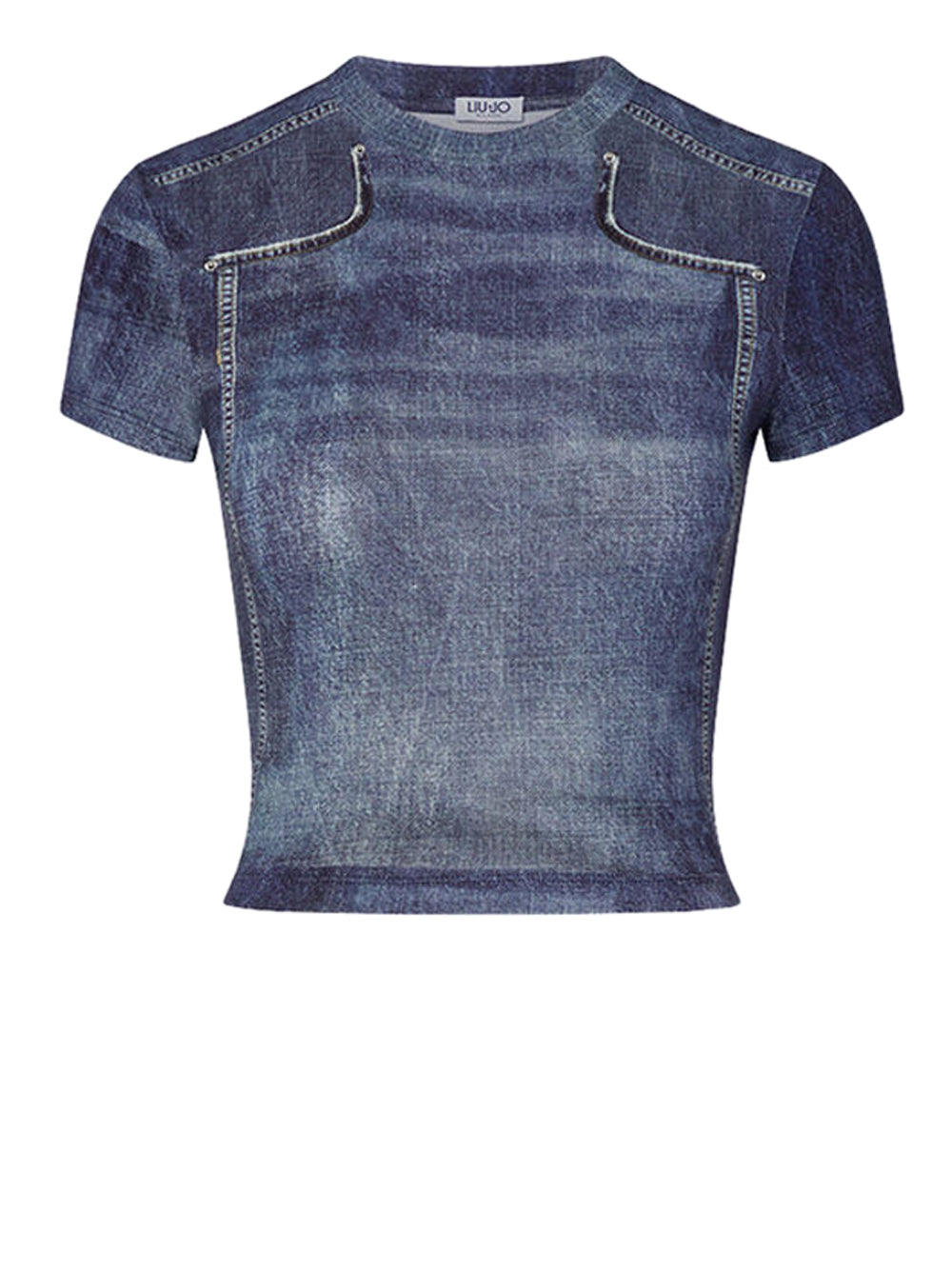 LIUJO CAPSULE ELODIE T-shirt Cropped Liu Jo - Denim