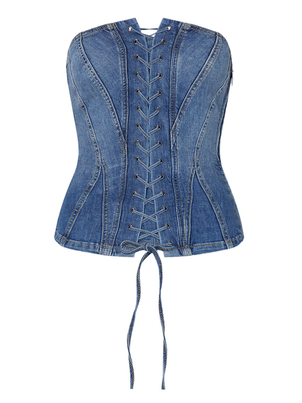 Liu Jo Top Liu Jo Bustier In Denim Blu