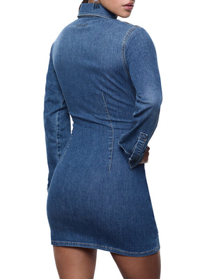 Liu Jo Abito Liu Jo Corto In Denim Con Stringhe Blu