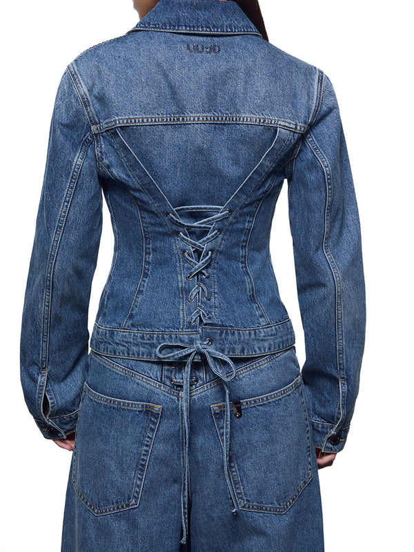 Liu Jo Giacca Liu Jo In Denim Con Stringhe - Blu