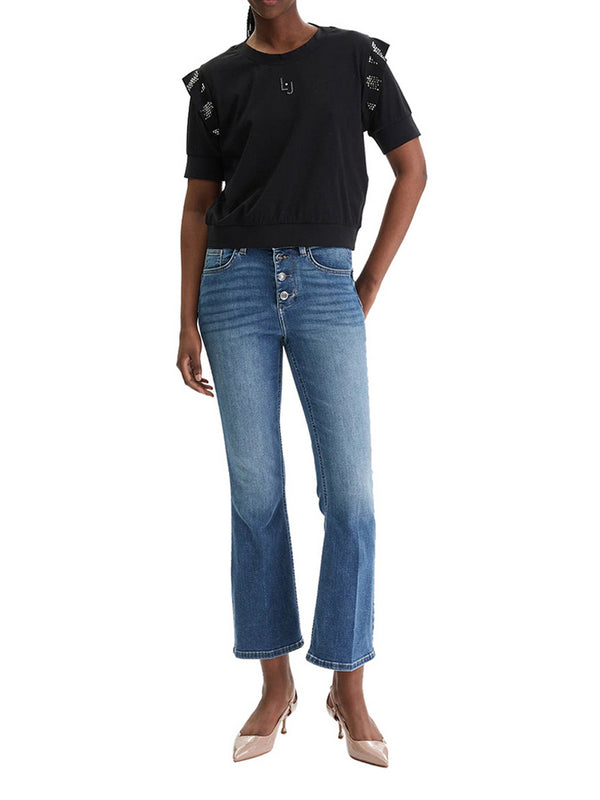Liu Jo Jeans Liu Jo Bootcut A Vita Alta - Denim