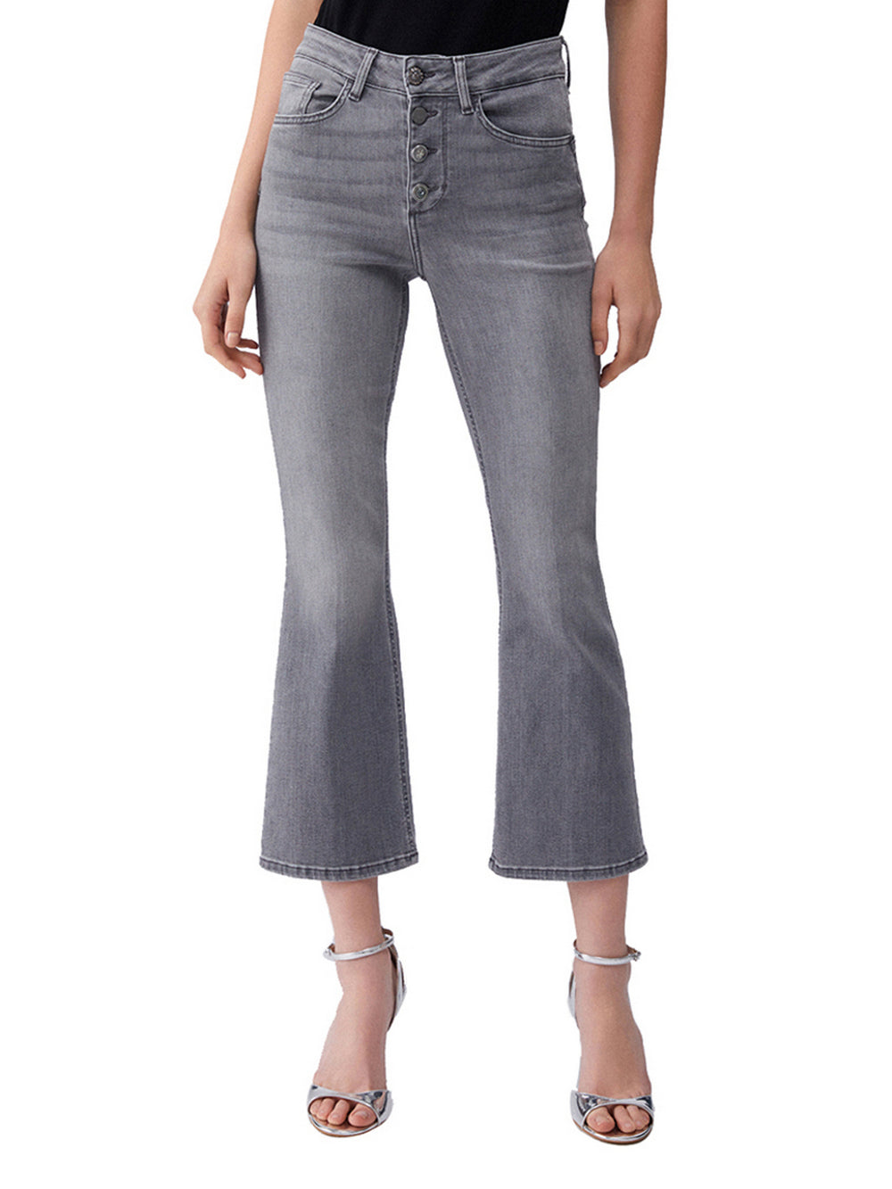 Liu Jo Jeans Liu Jo Bootcut A Vita Alta - Grigio