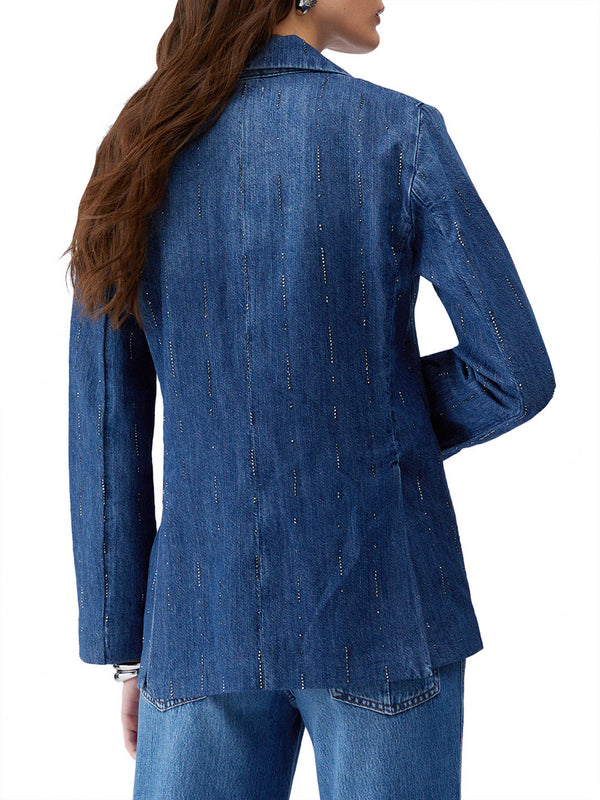 Liu Jo Blazer Liu Jo Con Strass - Denim