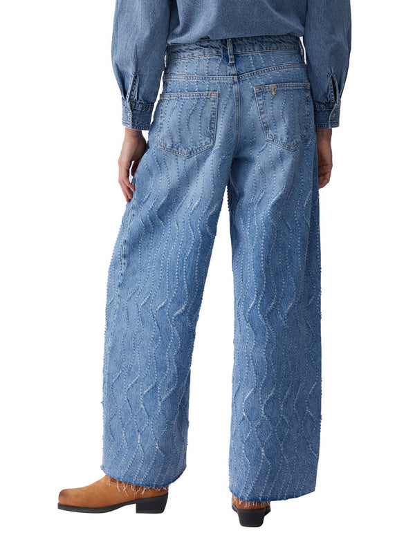 Liu Jo Jeans Flare Con Dettagli Laserati Liu Jo - Denim