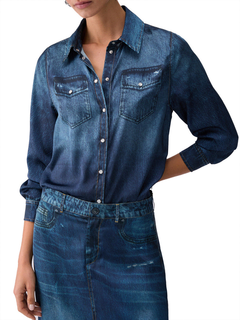 Liu Jo Camicia Con Stampa Digitale Liu Jo - Blu