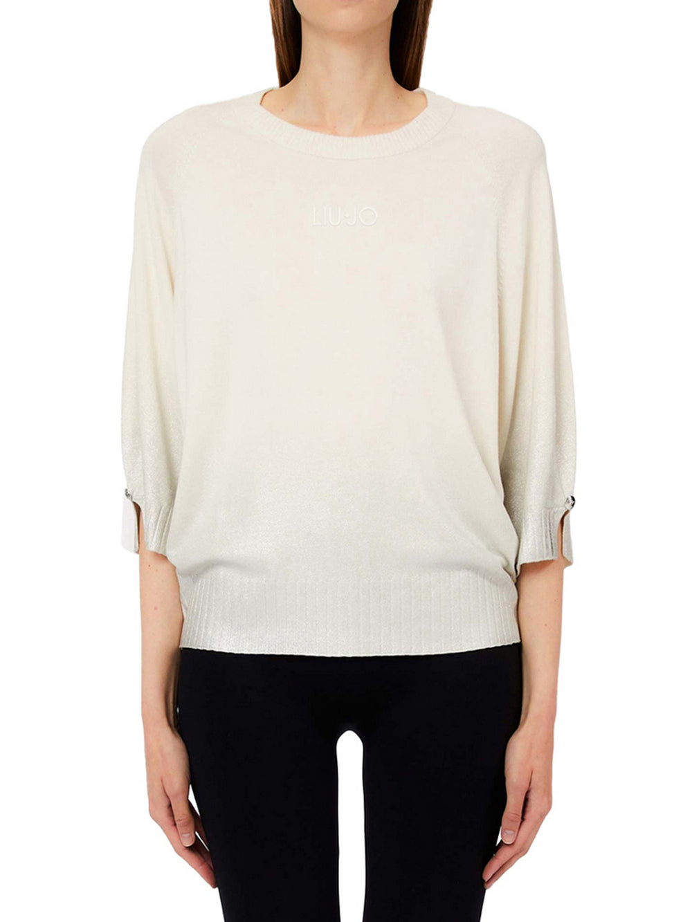Liu Jo Maglione Lavorato A Maglia Liu Jo - Bianco Latte