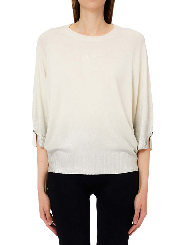 Liu Jo Maglione Lavorato A Maglia Liu Jo - Bianco Latte