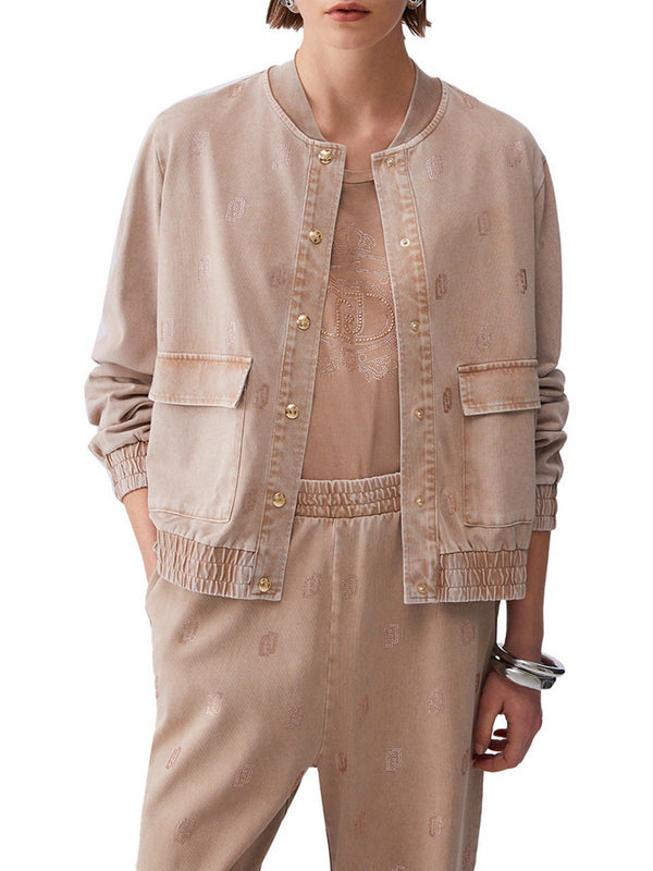 Liu Jo Giacca In Jersey Délavé Liu Jo - Beige