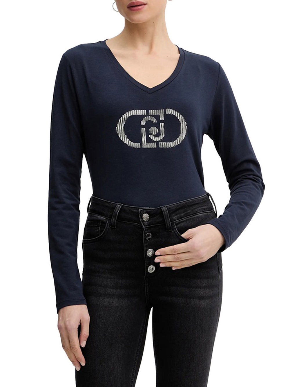 Liu Jo T-Shirt Liu Jo A Maniche Lunghe - Blu