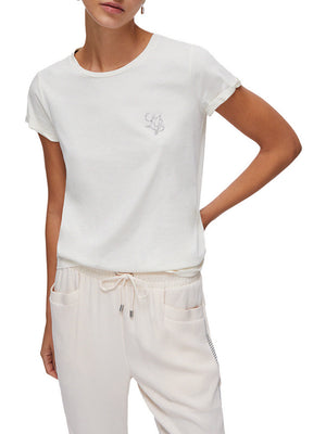 Liu Jo T- Shirt Liu Jo Con Strass - Bianco
