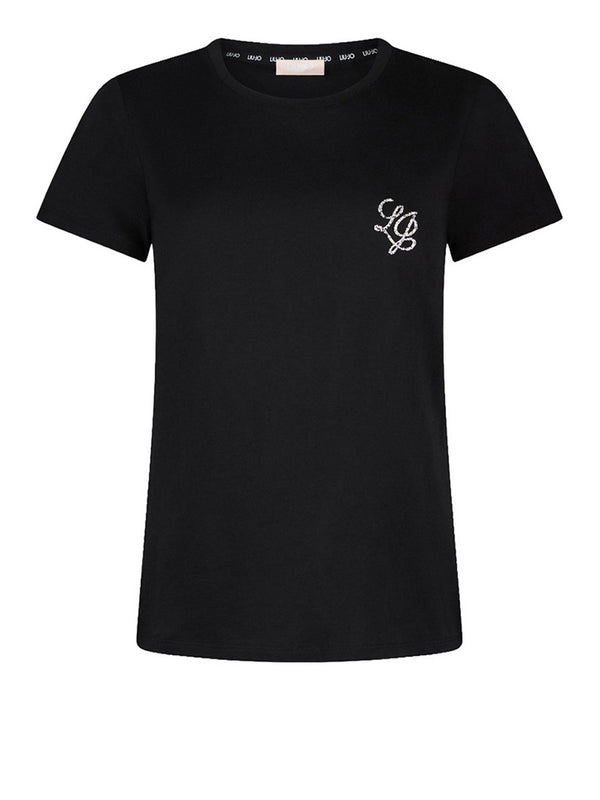 Liu Jo T- Shirt Liu Jo Con Strass - Nero