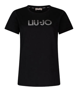 Liu Jo T- Shirt Liu Jo Con Strass - Nero