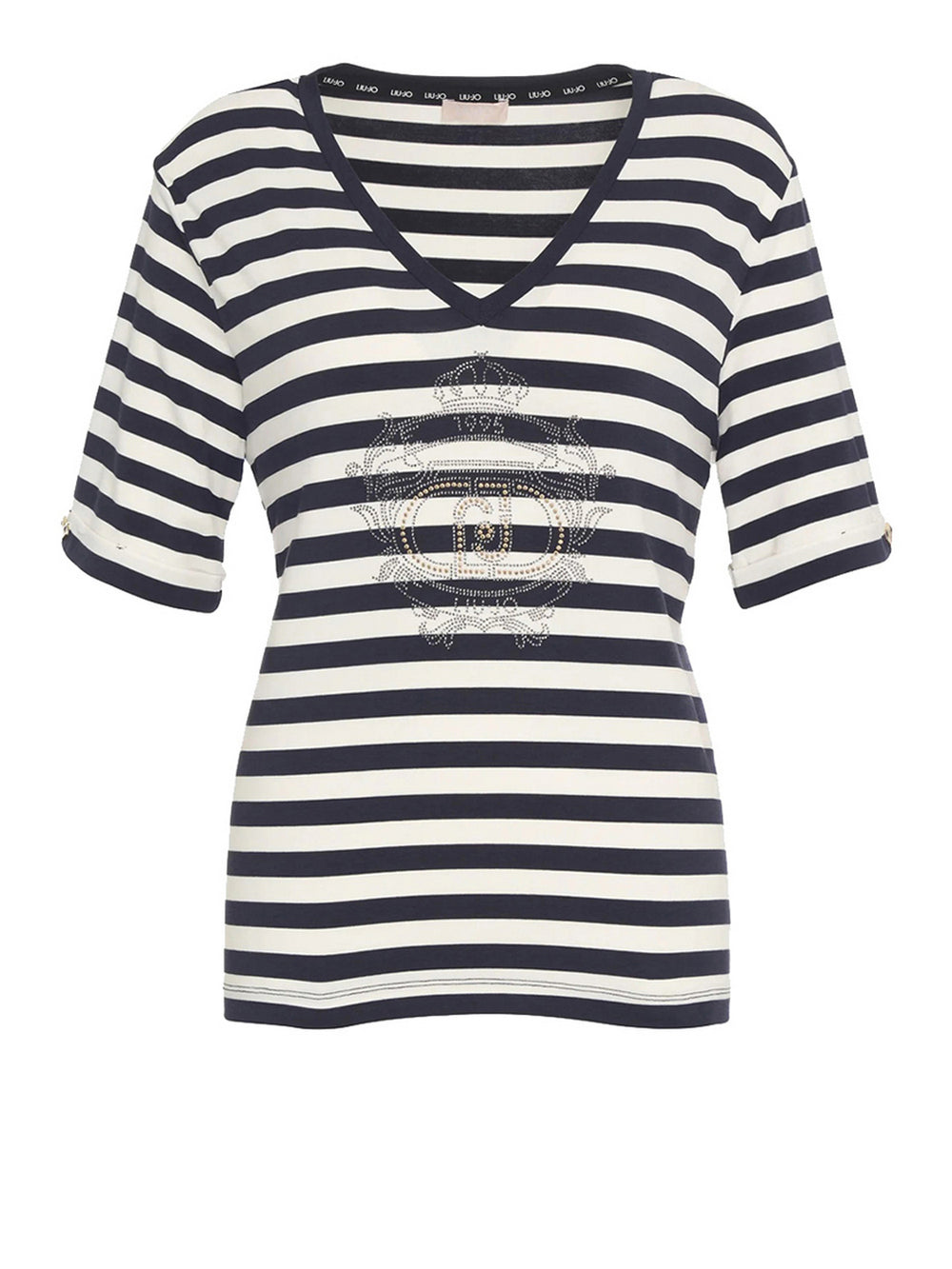 Liu Jo T-Shirt Liu Jo A Righe - Blu/Bianco
