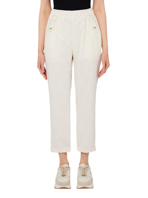 Liu Jo Pantalone Ts Tpotf Lungo Liu Jo - Bianco