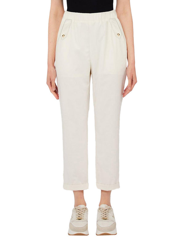 Liu Jo Pantalone Ts Tpotf Lungo Liu Jo - Bianco
