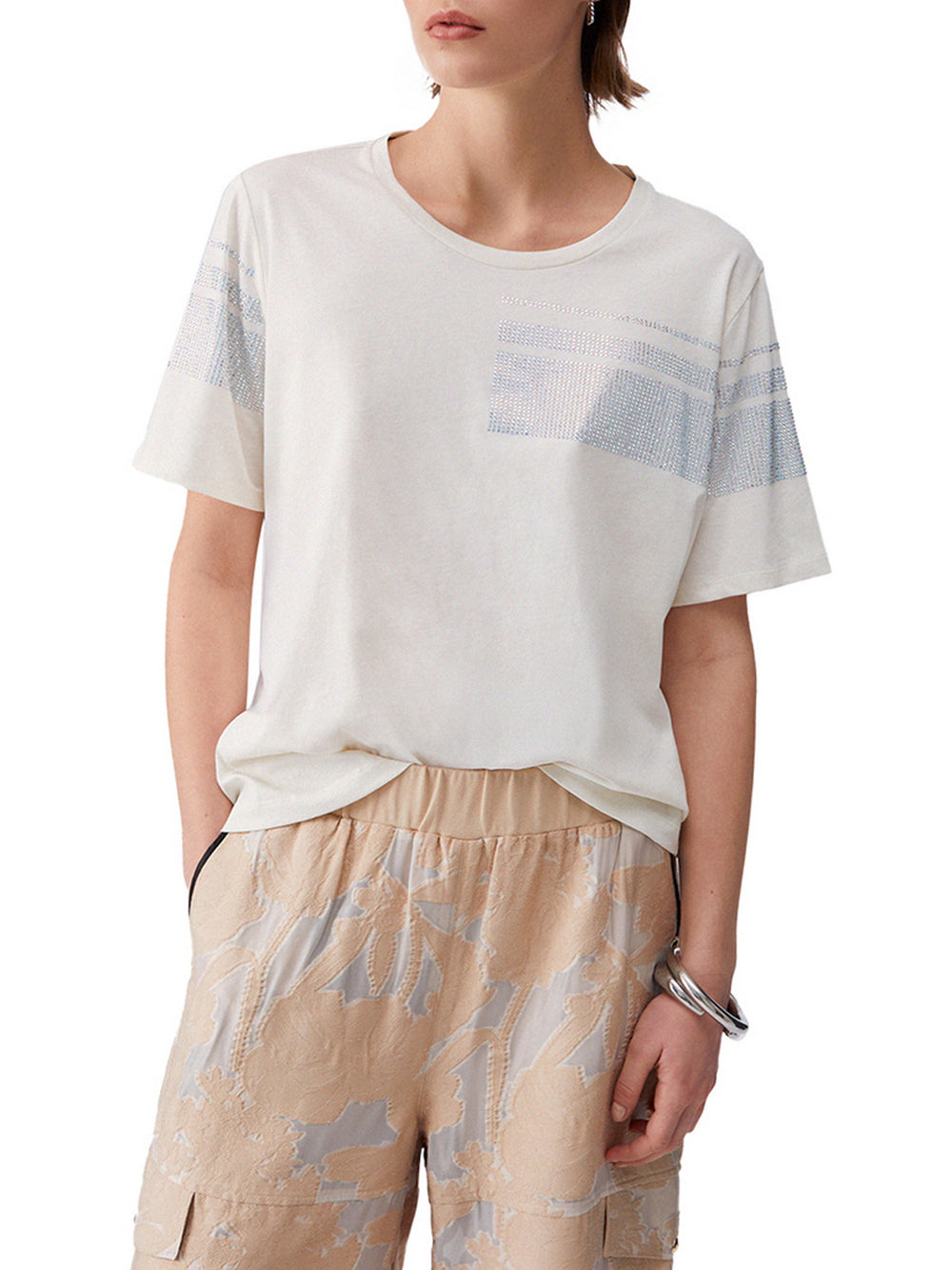 Liu Jo T-Shirt Liu Jo Con Strass - Bianco