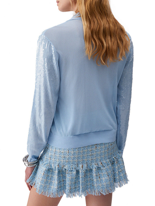 Liu Jo Maglia Liu Jo Con Paillets - Celeste