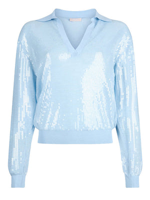Liu Jo Maglia Liu Jo Con Paillets - Celeste