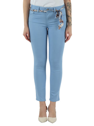 LIU.JO WHITE Pantalone Chino B.Up Ideal Liu Jo - Celeste