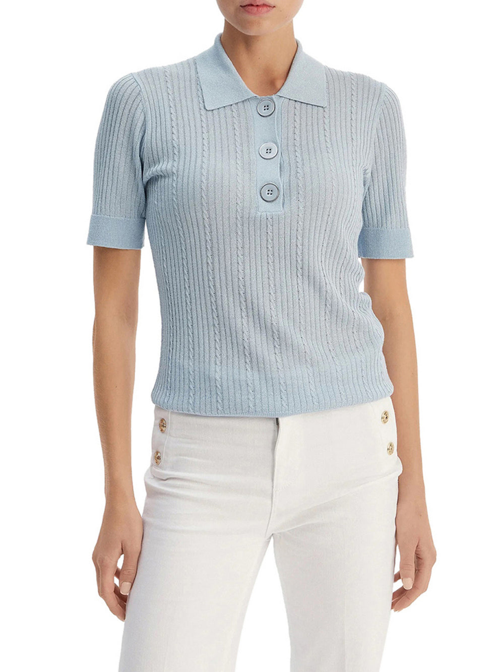 Liu Jo Polo In Maglia Liu Jo - Celeste