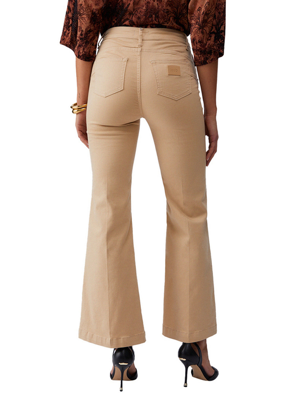 Liu Jo Pantaloni Liu Jo Flare Con Bottoni Logati - Beige