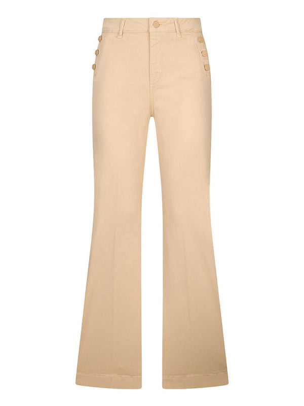 Liu Jo Pantaloni Liu Jo Flare Con Bottoni Logati - Beige