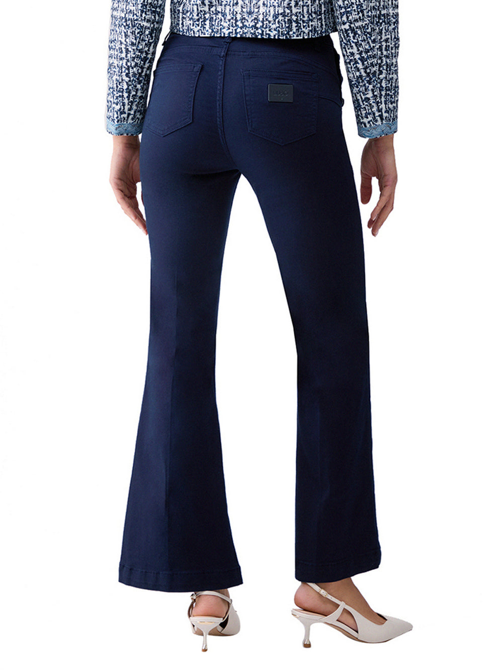Liu Jo Pantaloni Flare Con Bottoni Logati Liu Jo - Denim