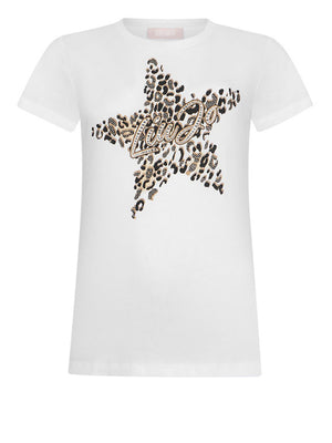Liu Jo T-Shirt Liu Jo - Bianco/Animalier