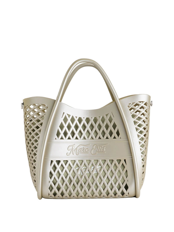 MARC ELLIS Borsa a Mano Flat Basket M Marc Ellis - Kaki/Argento